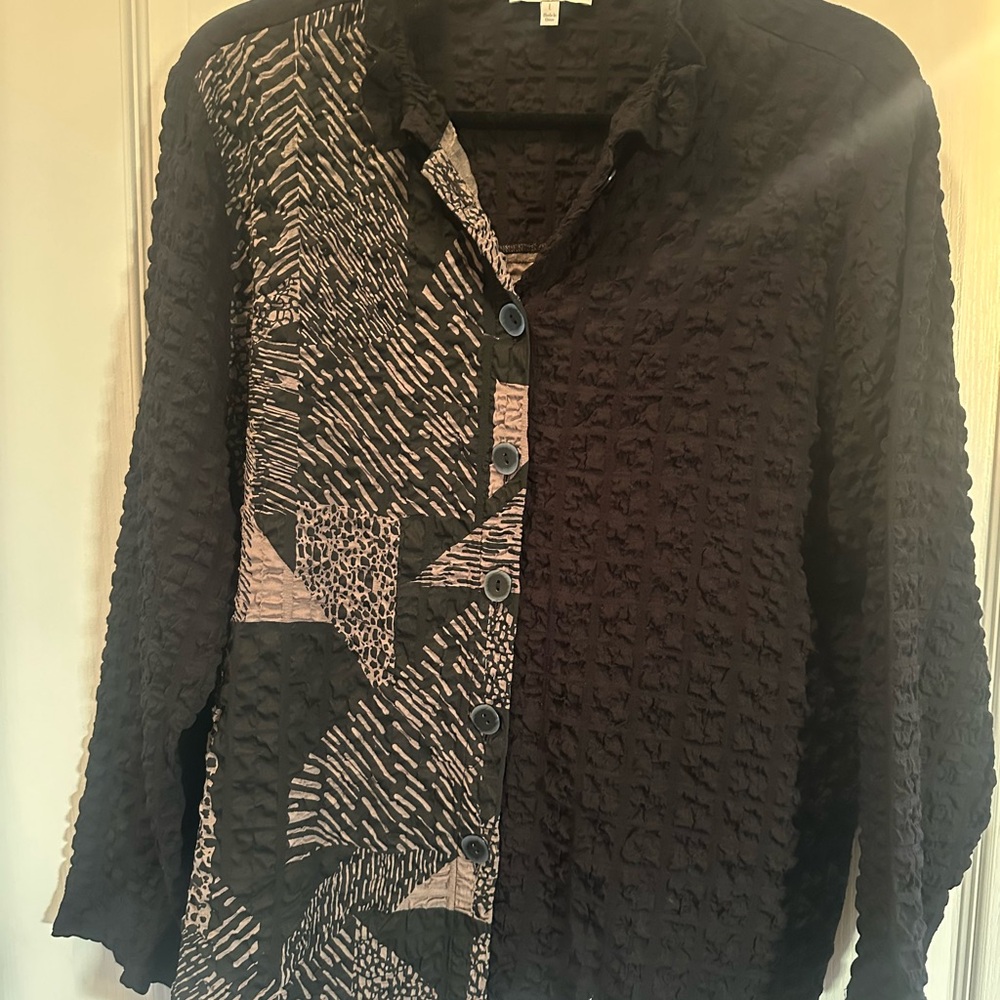 Habitat Black and Brown Button Down Shirt